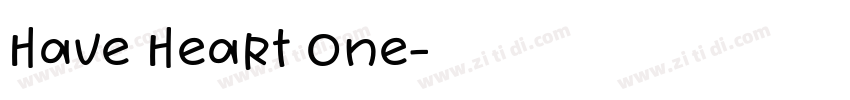 Have Heart One字体转换
